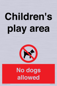 Children's play area. No dogs allowed